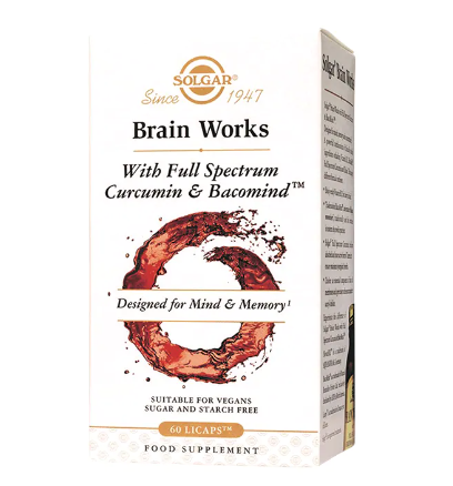 Solgar Brain Works with Full Spectrum Curcumin & BacoMind