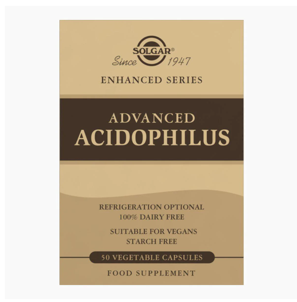 Solgar Advanced Acidophilus Vegetable Capsules - Pack of 50