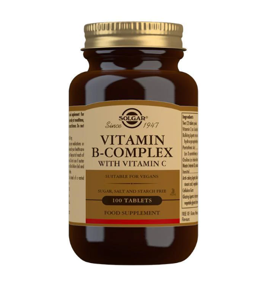 Solgar Vitamin B-Complex with Vitamin C 100 Tablets