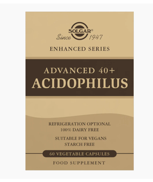 Solgar Advanced 40+ Acidophilus Vegetable Capsules - Pack of 60