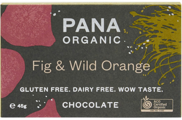 Pana Chocolate Fig & Wild Orange Chocolate 45g - Pack of 3