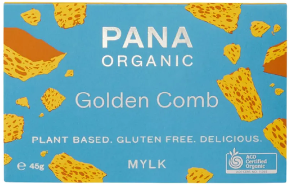Pana Chocolate Organic Golden Comb Mylk Bar 45g - Pack of 3