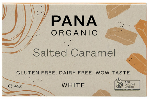 Pana Chocolate Organic Salted Caramel Bar 45g - Pack of 3