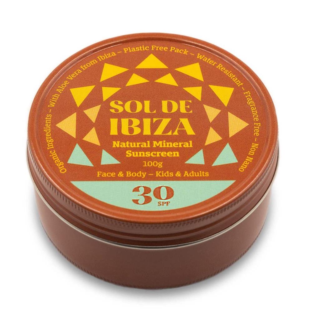Sol de Ibiza Face & Body SPF30 Natural Mineral Sunscreen 100g