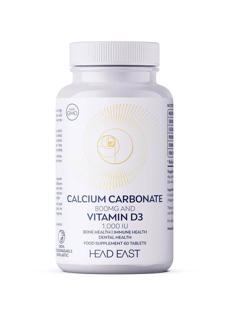 Head East Calcium Carbonate & Vitamin D3 - 60 Tablets