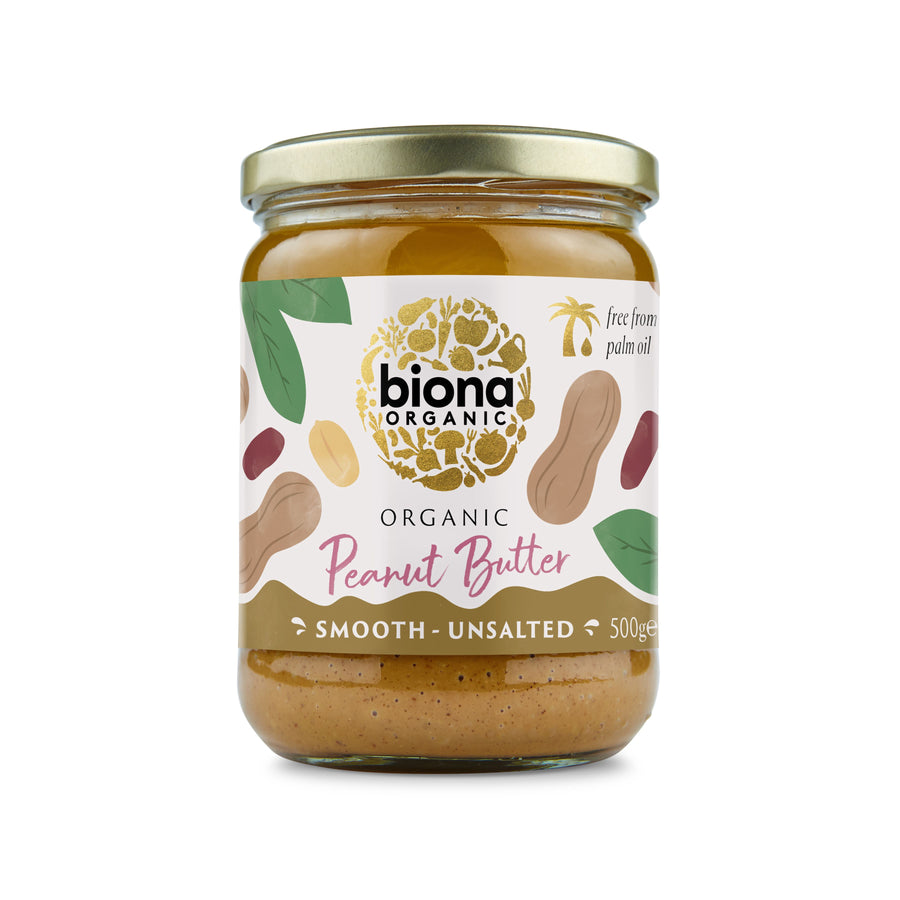 Biona Organic Smooth Peanut Butter 500g