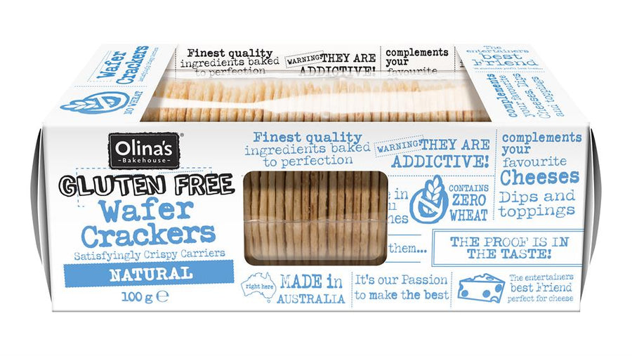 Olina's Bakehouse Gluten Free Natural Wafer Crackers 100g