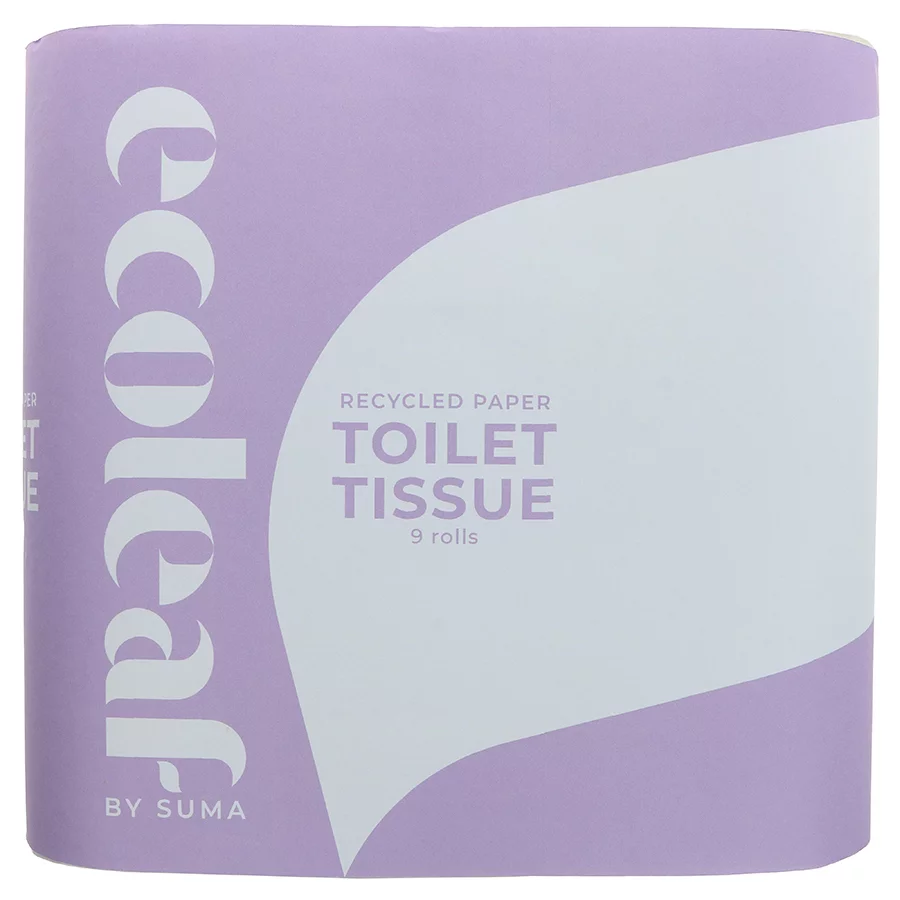Ecoleaf 100% Recycled Toilet Paper - Pack of 9
