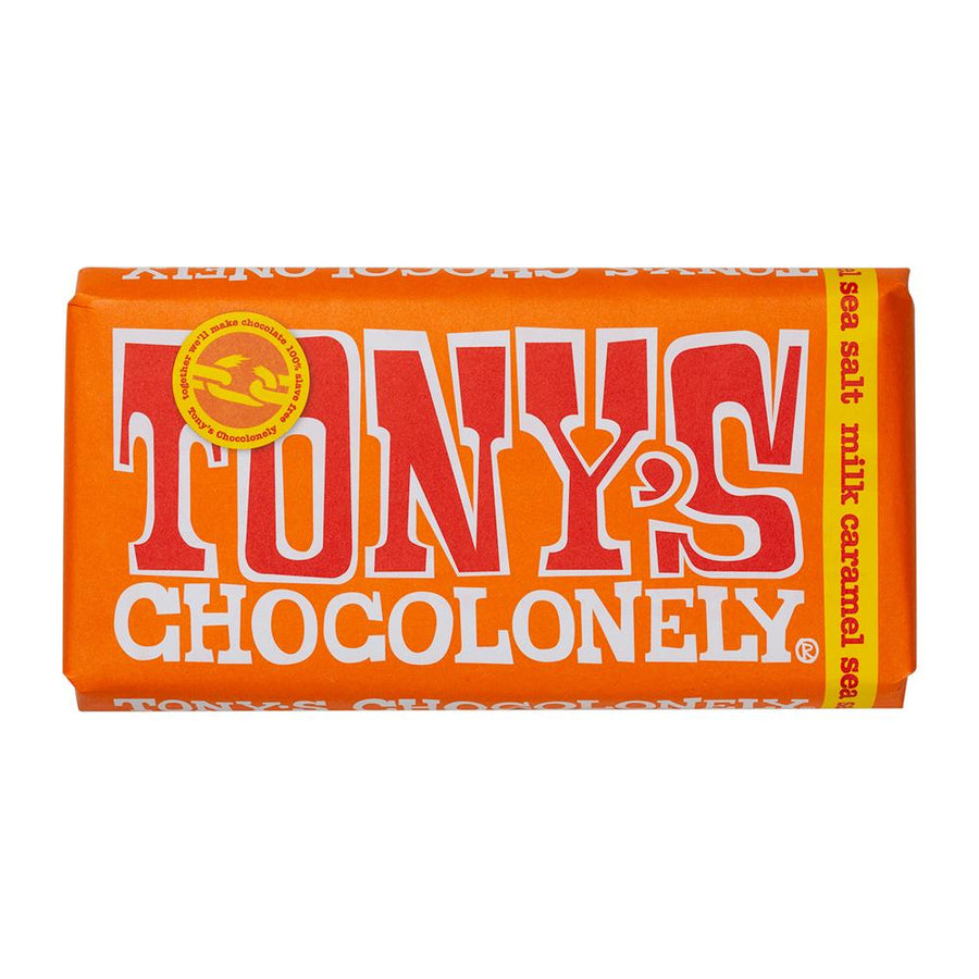 Tony's Chocolonely 32% Milk Caramel & Sea Salt Chocolate 180g