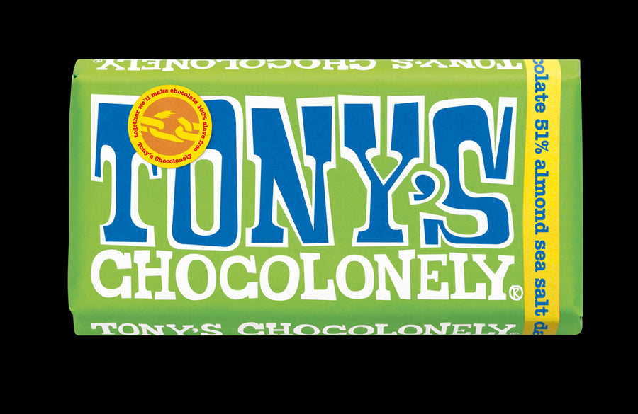 Tony's Chocolonely 51% Dark Almond Chocolate 180g