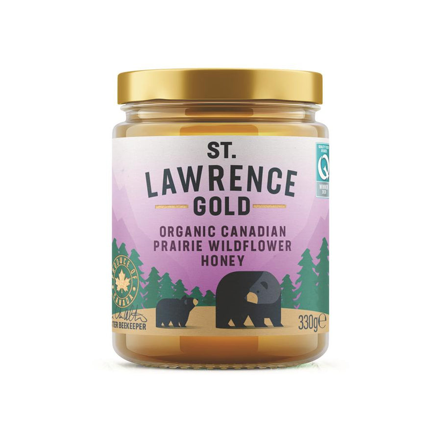 St Lawrence Gold Pure Organic Prairie Wild Flower Honey 330g