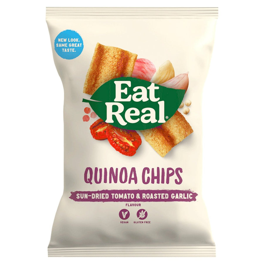 Eat Real Quinoa Sundried Tomato & Roasted Garlic Chips 80g - Pack of 5