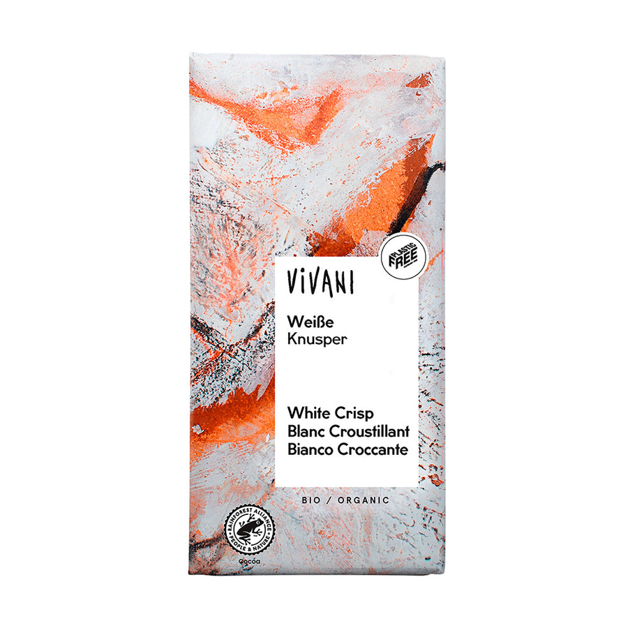 Vivani Organic White Crisp Chocolate 100g - Pack of 5