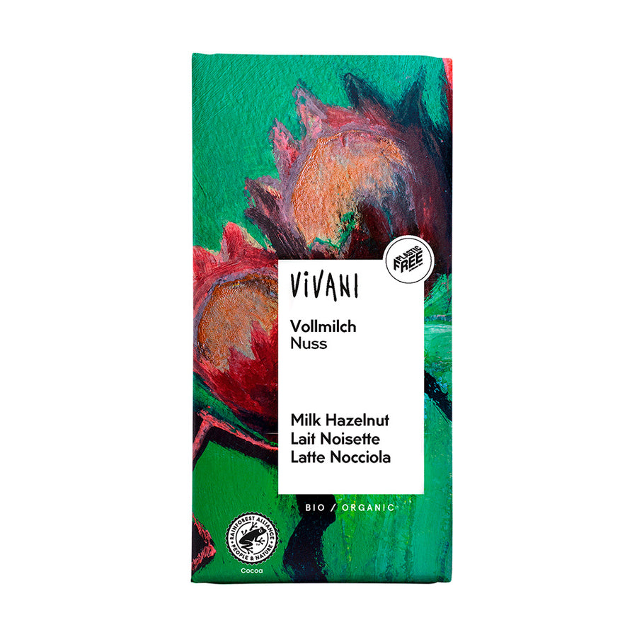 Vivani Organic Milk Hazelnut Chocolate 100g - Pack of 5