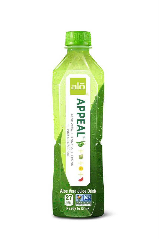 ALO Appeal Aloe, Pomelo, Lemon & Pink Grapefruit Drink 500ml - Pack of 4