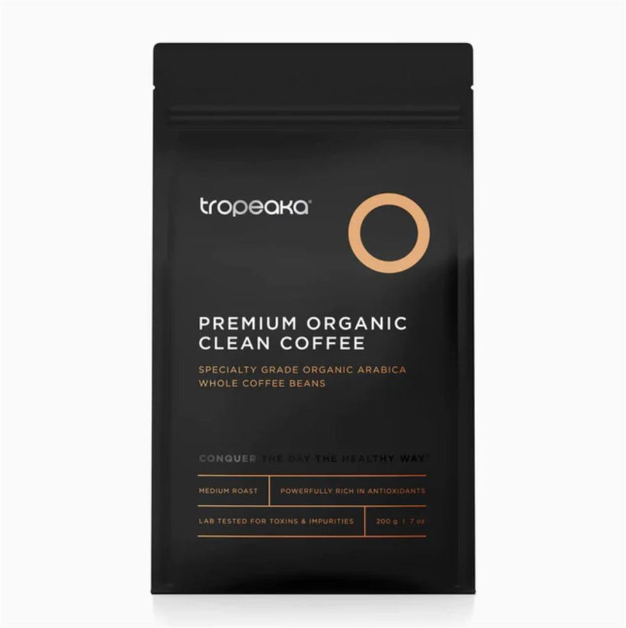 Tropeaka Organic Whole Bean Clean Coffee 200g