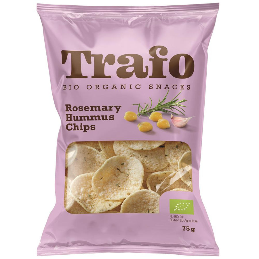 Trafo Organic Rosemary Hummus Chips 75g - Pack of 6