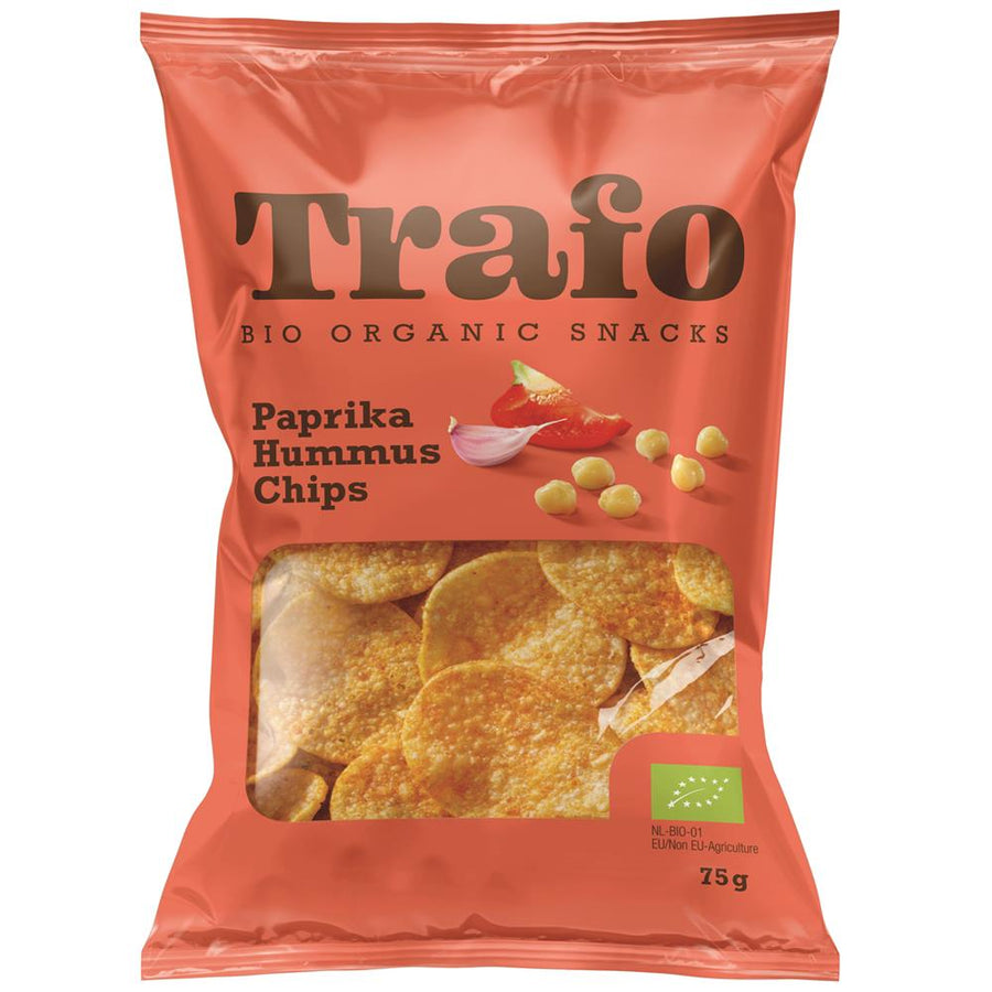 Trafo Organic Paprika Hummus Chips 75g - Pack of 6