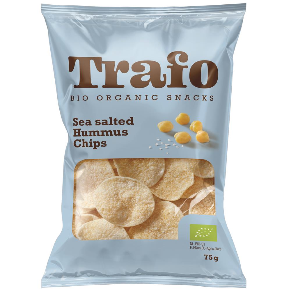 Trafo Organic Sea Salt Hummus Chips 75g - Pack of 6