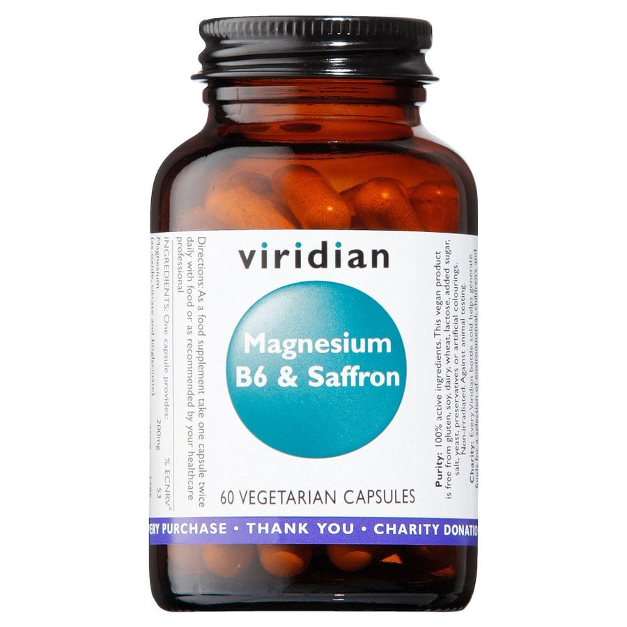 Viridian Magnesium, B6 and Saffron 60 Capsules
