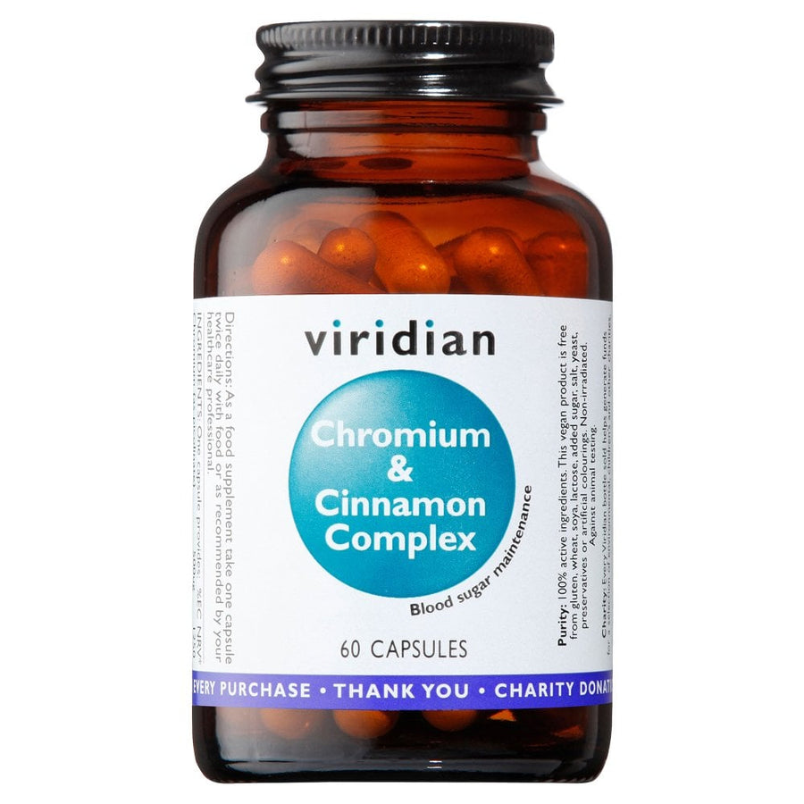 Viridian Chromium & Cinnamon Complex 60 Capsules