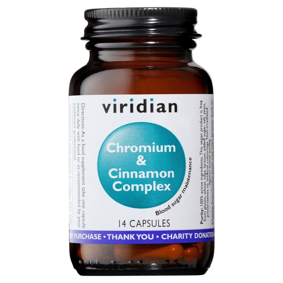 Viridian Chromium & Cinnamon Complex 14 Capsules