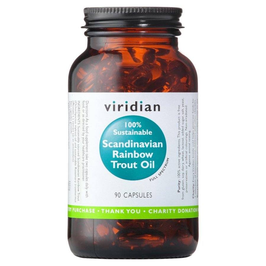 Viridian 100% Sustainable Scandinavian Rainbow Trout Oil 90 Soft Gels