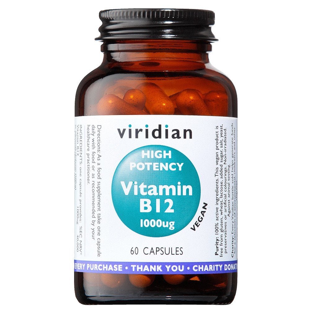 Viridian High Potency Vitamin B12 1000ug 60 Capsules