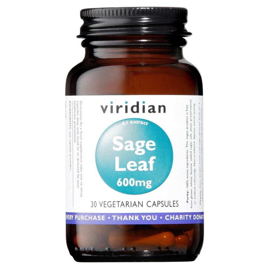 Viridian Sage Extract 600mg 30 Capsules