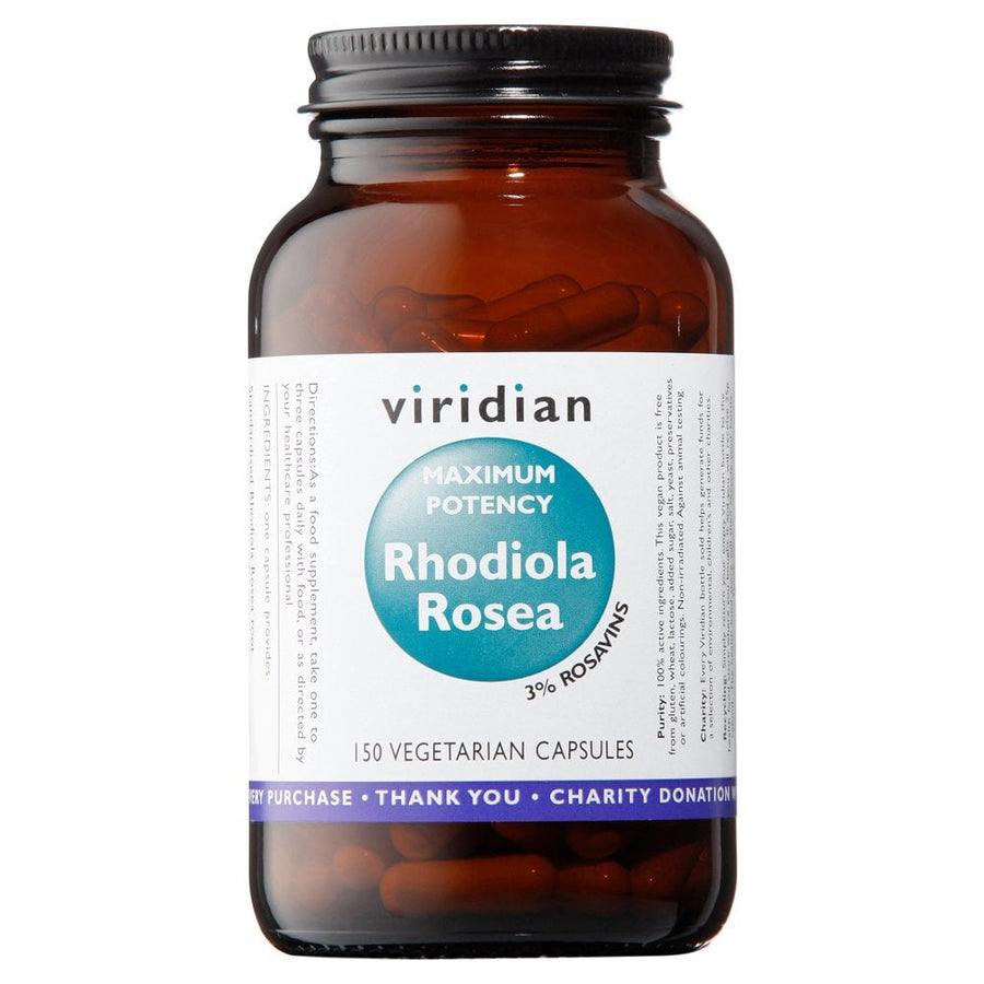 Viridian Maximum Potency Rhodiola Rosea Root 150 Capsules