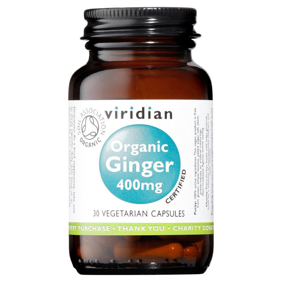 Viridian Organic Ginger Root 400mg 30 Capsules