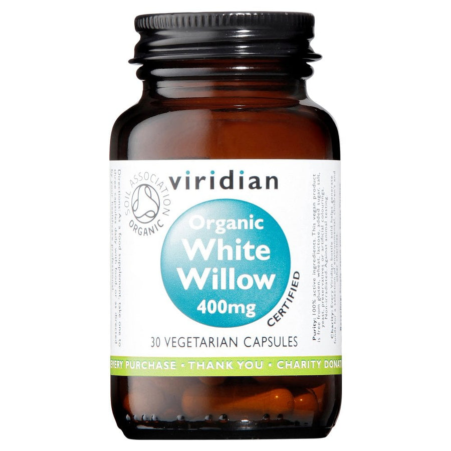 Viridian Organic White Willow 400mg 30 Capsules