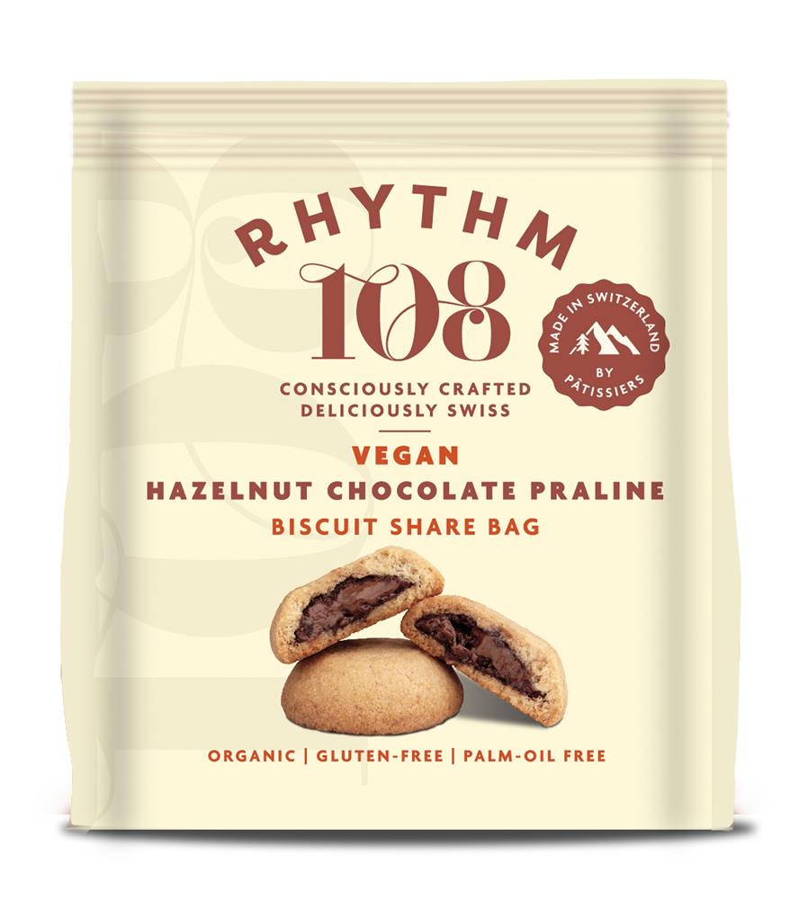 Rhythm 108 Hazelnut Chocolate Praline Biscuit Bag 135g