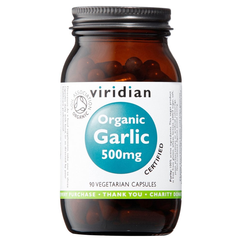 Viridian Organic Garlic 500mg 90 Capsules