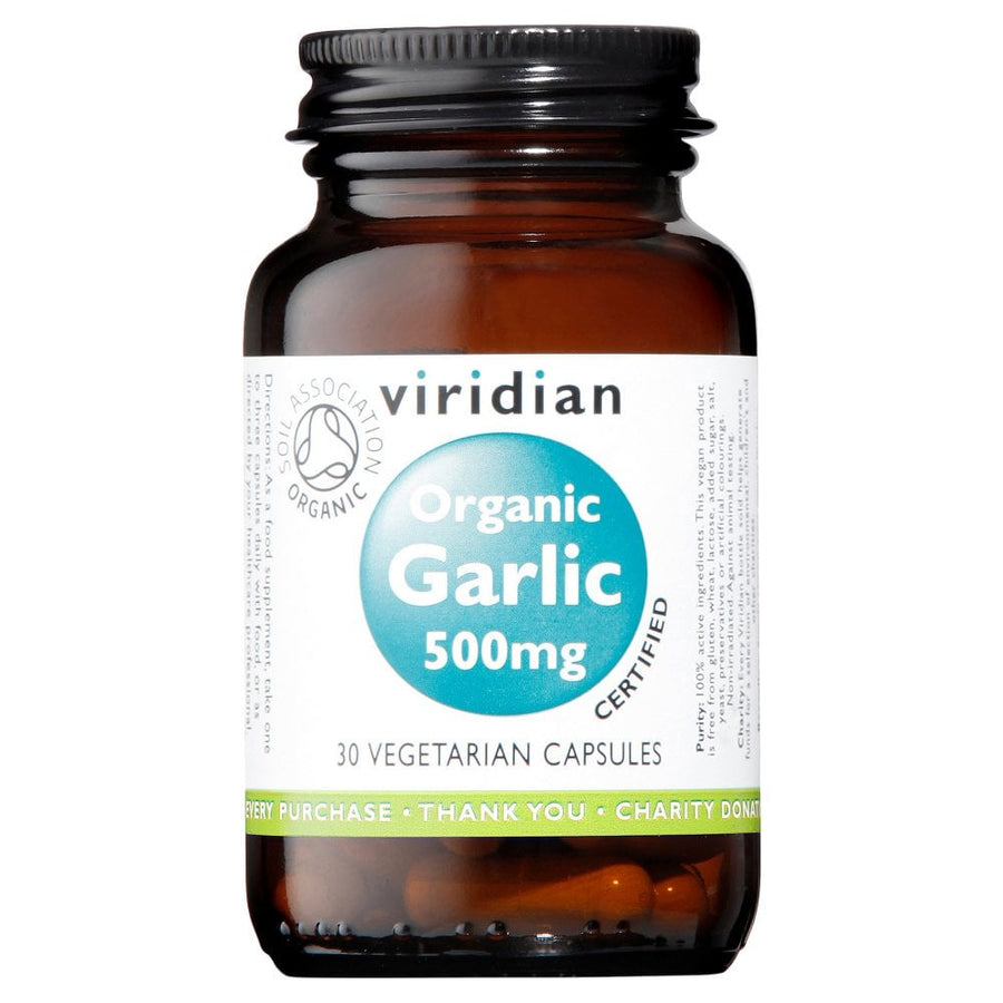 Viridian Organic Garlic 500mg 30 Capsules