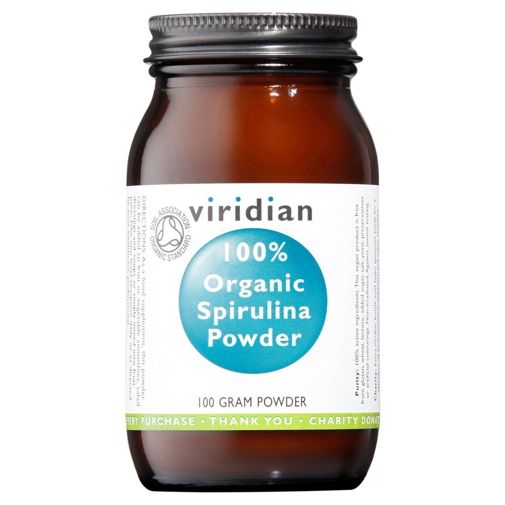 Viridian 100% Organic Spirulina Powder 100g