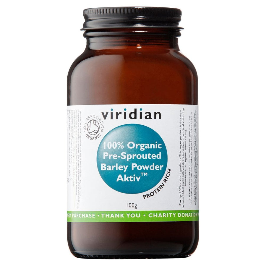 Viridian 100% Organic Pre-sprouted Aktivated Barley Powder 100g