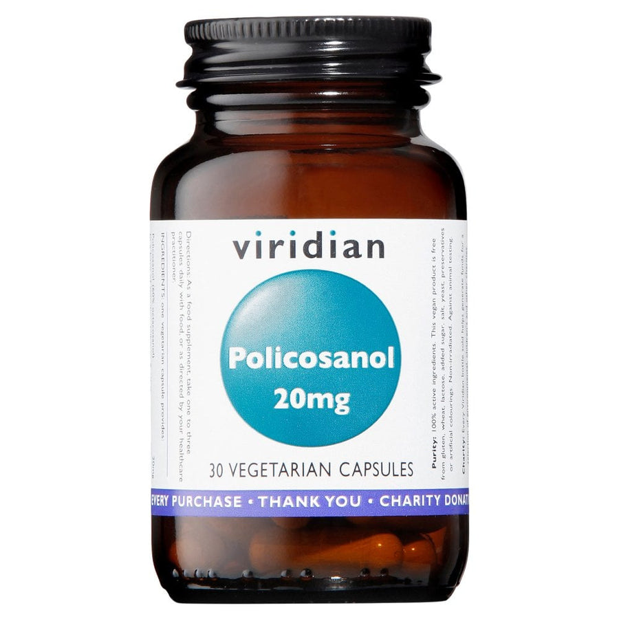 Viridian Policosanol 20mg 30 Capsules