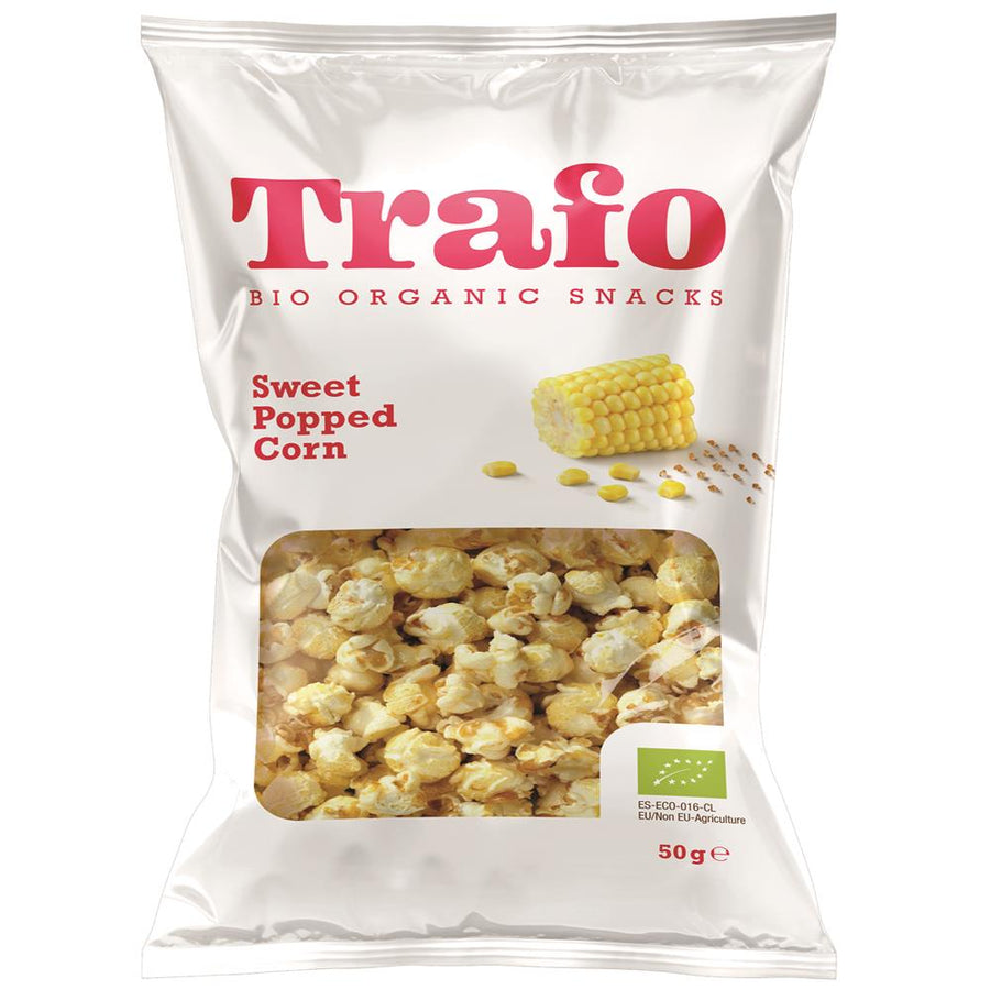 Trafo Organic Sweet Popcorn 50g - Pack of 6