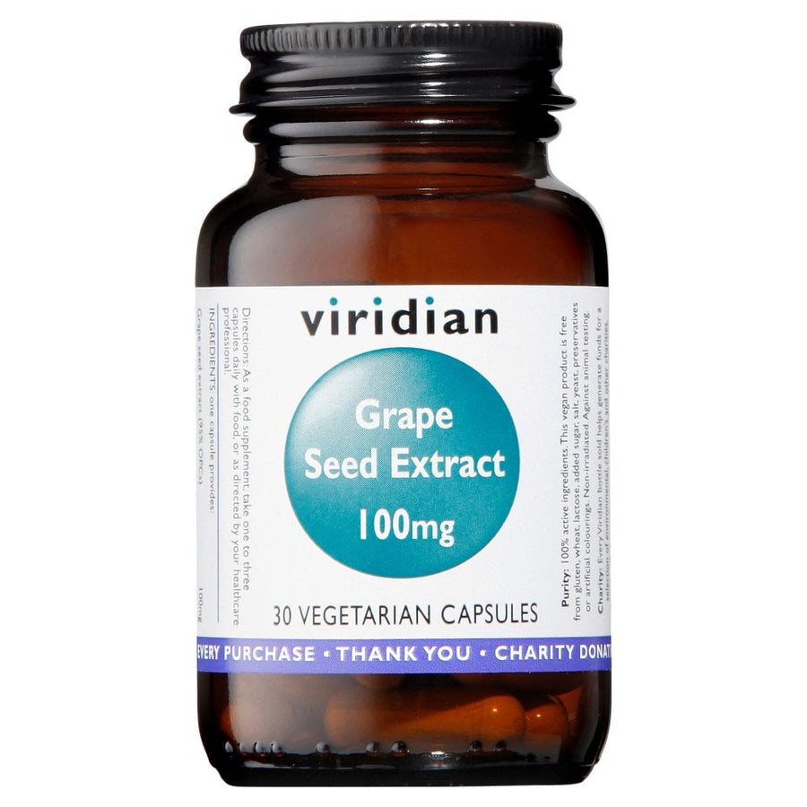 Viridian Grape Seed Extract 100mg 30 Capsules