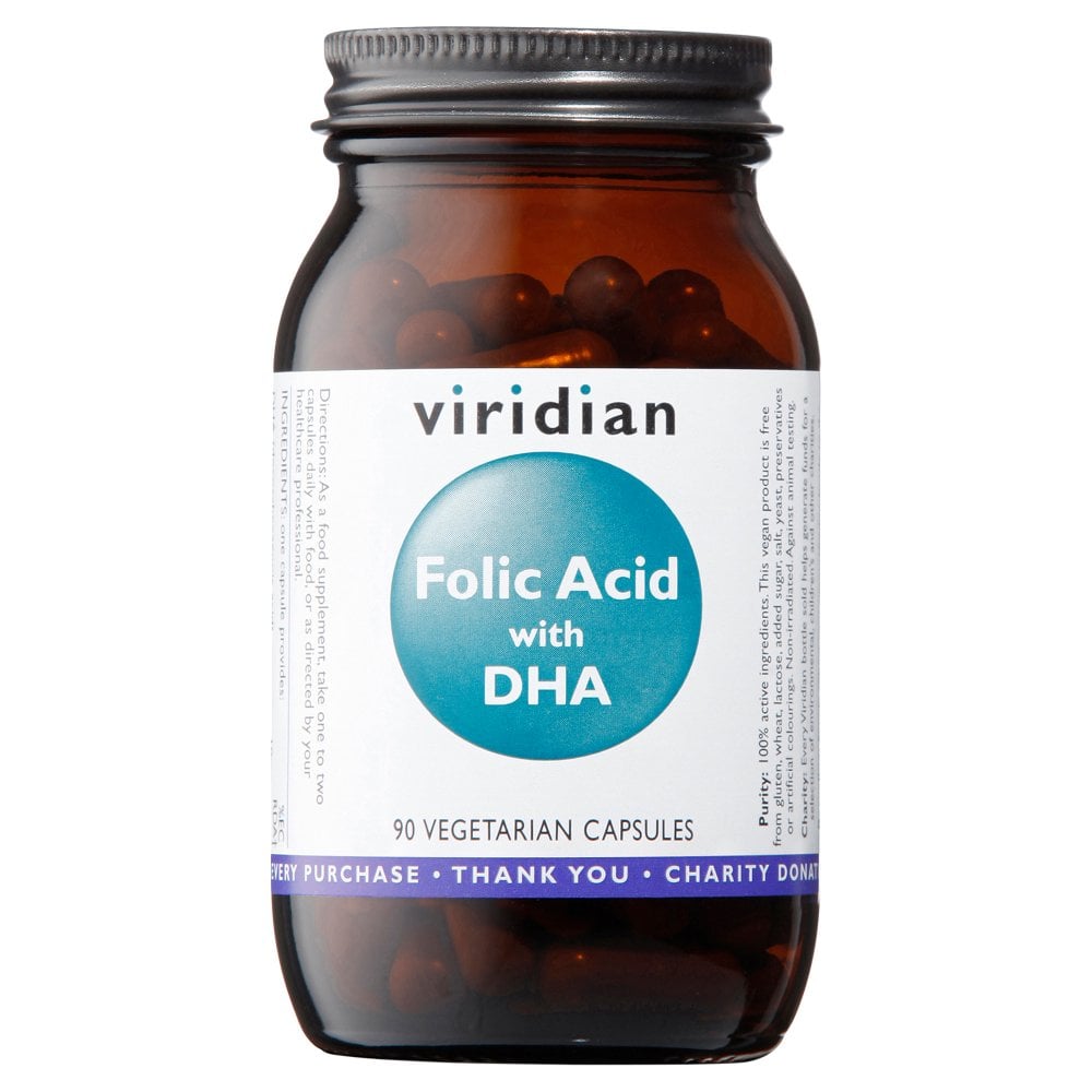Viridian Folic Acid with DHA 90 Capsules