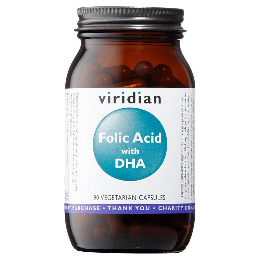 Viridian Folic Acid with DHA 90 Capsules