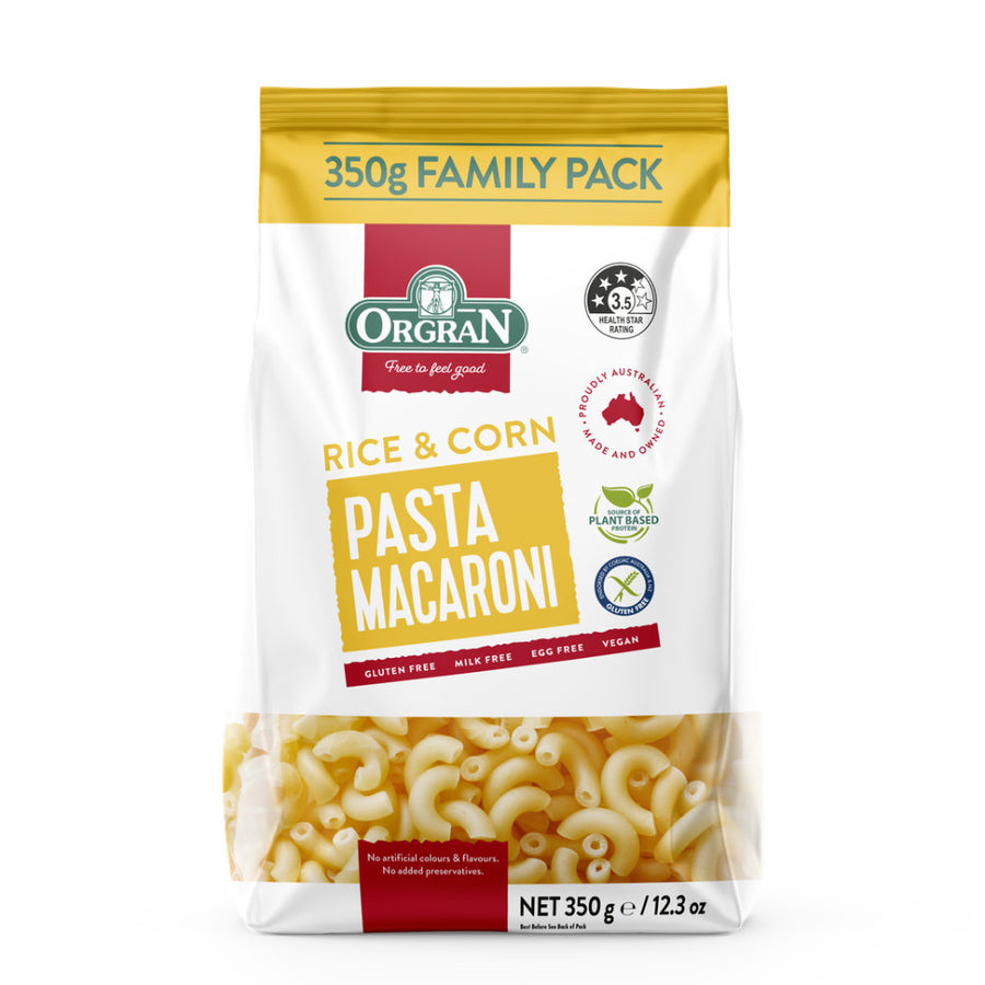 Orgran Gluten Free Rice & Corn Pasta Macaroni 350g