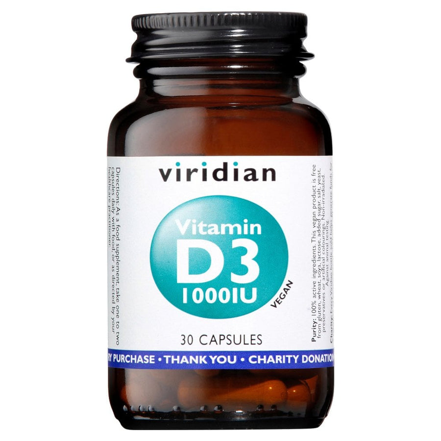 Viridian Vitamin D3 1000iu 30 Capsules