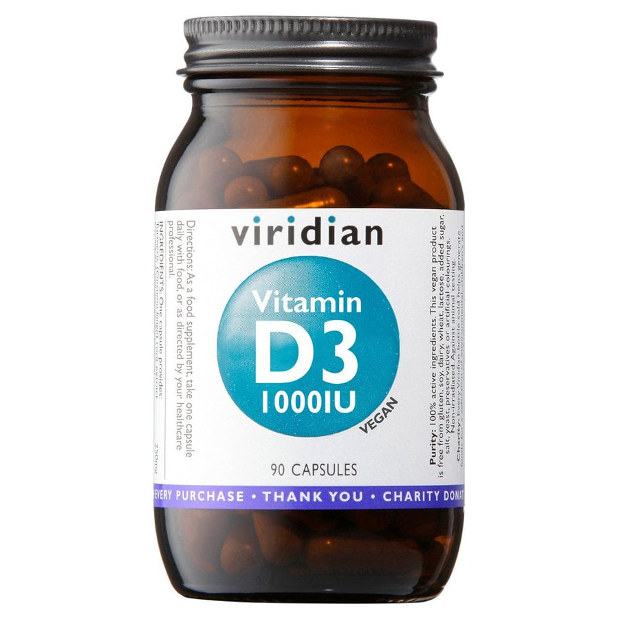 Viridian Vitamin D3 1000iu 90 Capsules