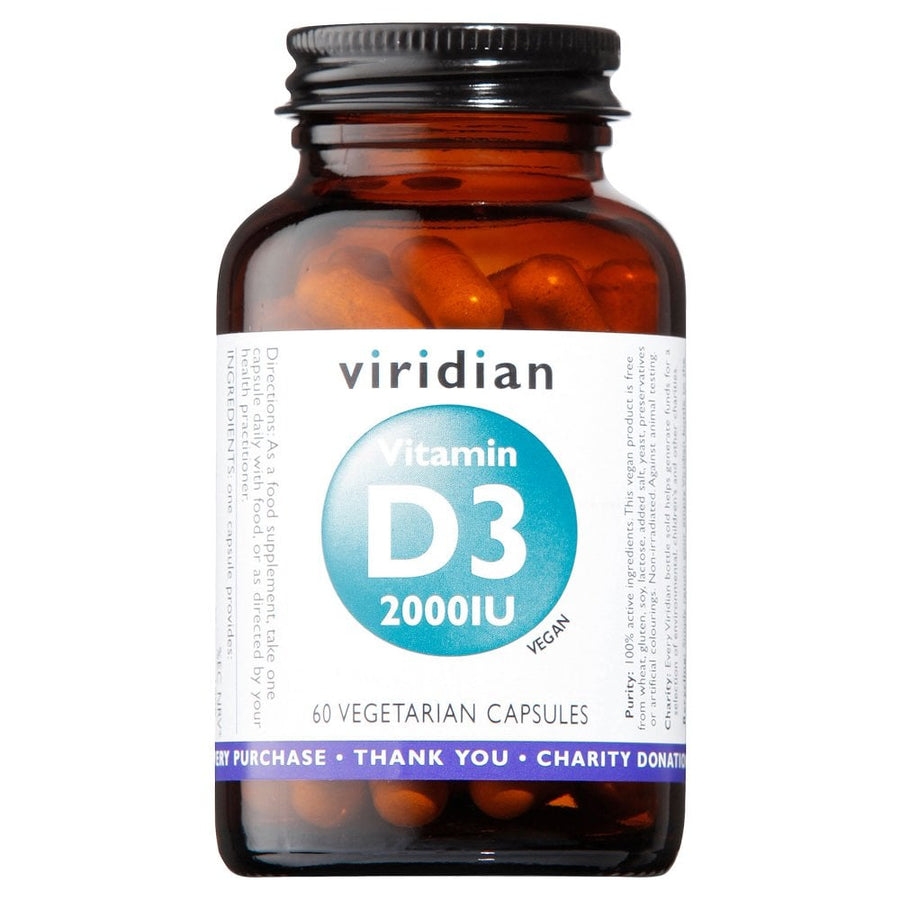 Viridian Vitamin D3 2000iu 60 Capsules