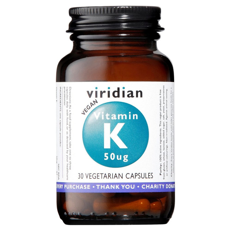 Viridian Vitamin K 50ug 30 Capsules