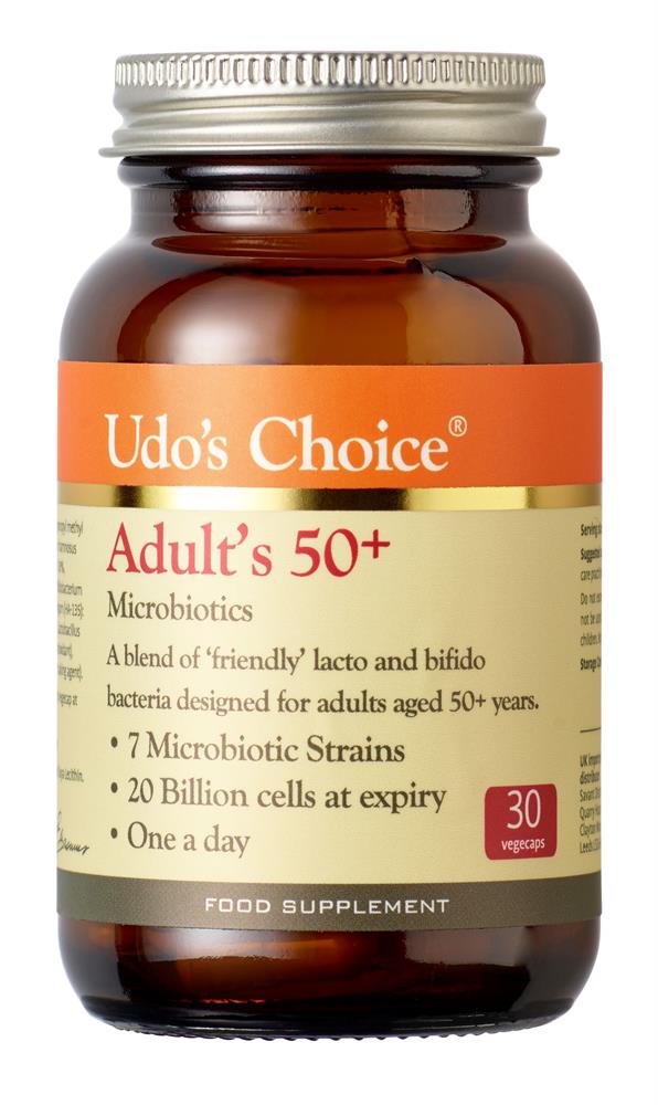 Udos Choice Adults 50+ Blend Microbiotics 30 Capsules