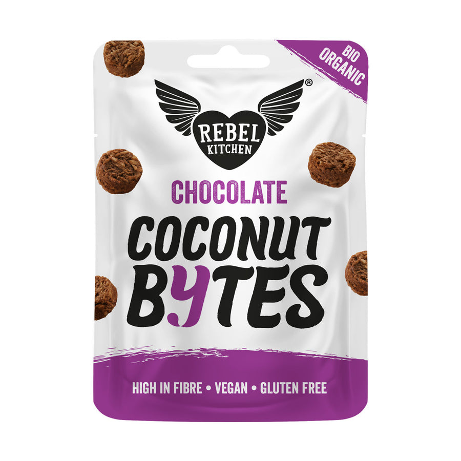 Rebel Kitchen Organic Chocolate Coconut Bytes 26g - Pack of 10