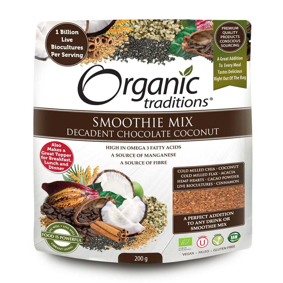 Organic Traditions Decadent Chocolate Smoothie Mix 200g